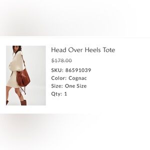 Free People Cognac Tote Bag